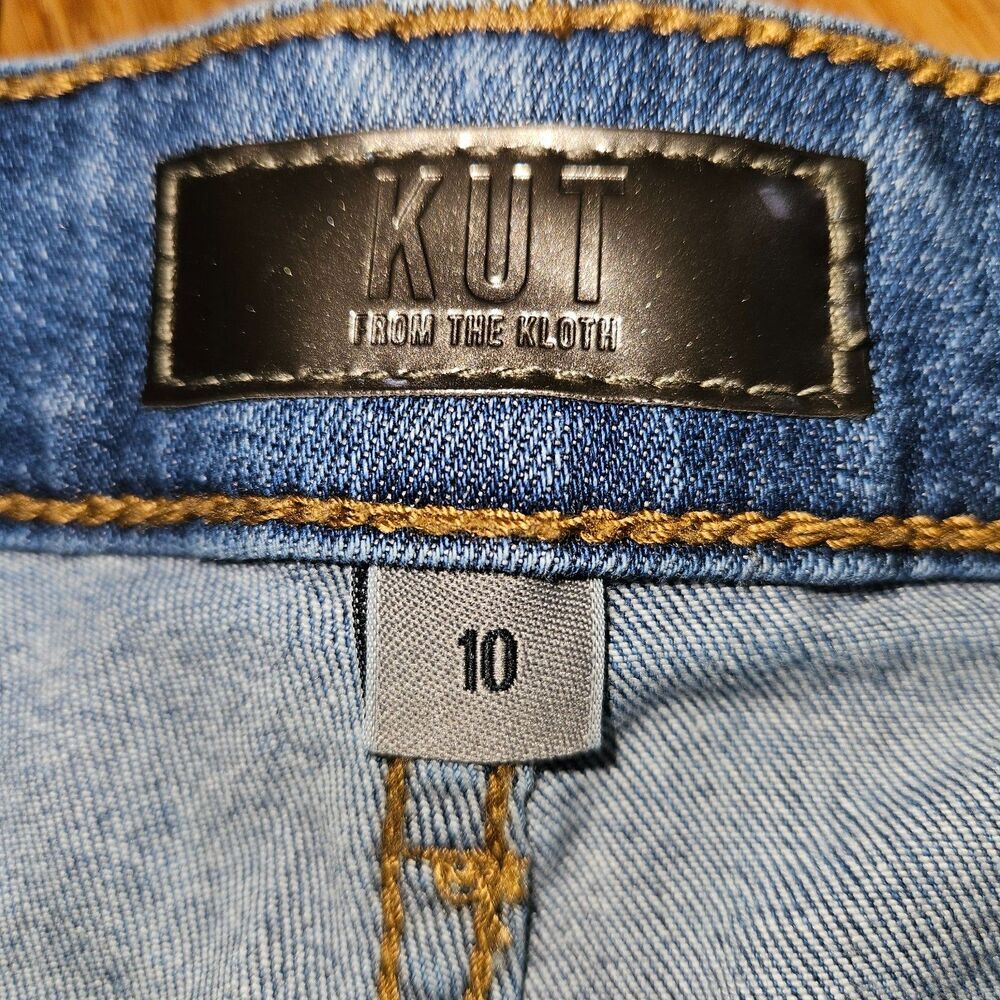 KUT FROM THE KLOTH Catherine Boyfriend Cut Slightly Distressed Jeans Size 10 - Picture 6 of 7